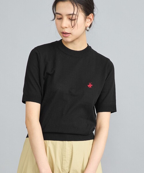 BEVERLY HILLS POLO CLUB(ビバリーヒルズポロクラブ)の「【WEB限定】BEVERLY HILLS POLO CLUB(ビバリーヒルズポロクラブ)コンパクトニット(ニット/セーター・レディース・その他1/ブラック・M)」の2枚目の写真