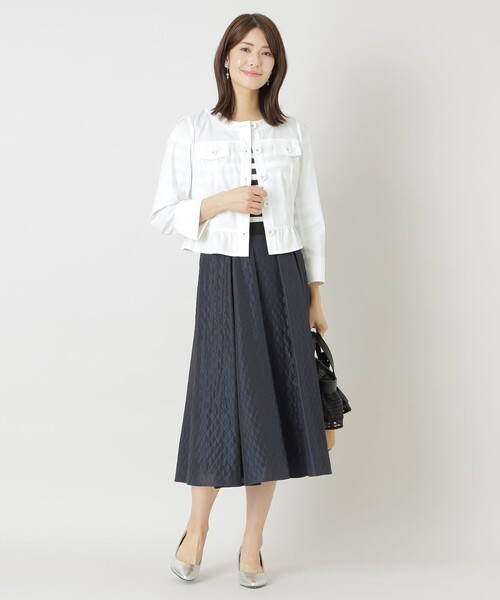 【セール】ダブルスラブシャンブレー ジャケット（ブルゾン）｜TO BE CHIC（トゥー ビー シック）