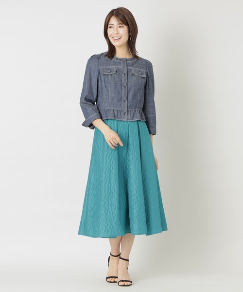 【セール】ダブルスラブシャンブレー ジャケット（ブルゾン）｜TO BE CHIC（トゥー ビー シック）