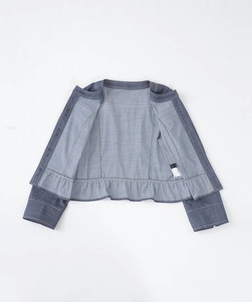 【セール】ダブルスラブシャンブレー ジャケット（ブルゾン）｜TO BE CHIC（トゥー ビー シック）