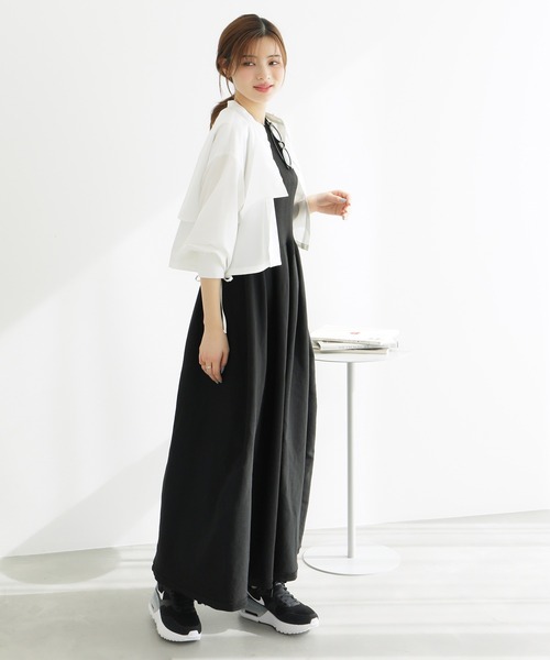 ROPE' PICNIC(ロペピクニック)の「ヨークドロストクロップドシャツ(シャツ/ブラウス・レディース・ホワイト/ブルー系その他/ブルー/ピンク・38)」の5枚目の写真