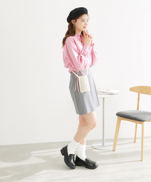ROPE' PICNIC(ロペピクニック)の「ヨークドロストクロップドシャツ(シャツ/ブラウス・レディース・ホワイト/ブルー系その他/ブルー/ピンク・38)」の19枚目の写真