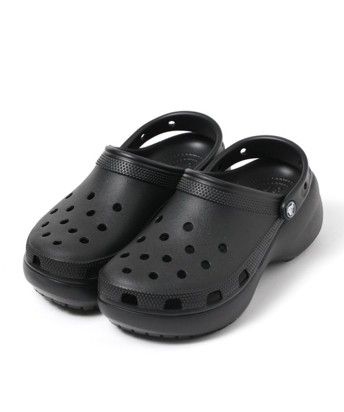 crocs(クロックス)の「【LADIES】crocs/CL PL CLOG クラシック プラットフォーム クロッグ 2976132(サンダル・レディース・ホワイト/ブラック/ピンク・MEDIUM/SMALL)」の2枚目の写真