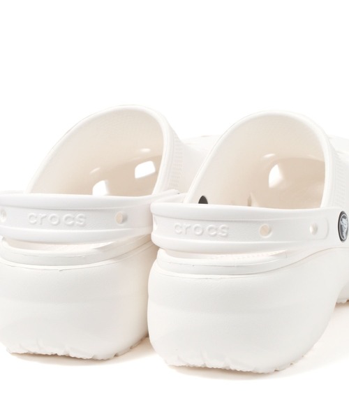 crocs(クロックス)の「【LADIES】crocs/CL PL CLOG クラシック プラットフォーム クロッグ 2976132(サンダル・レディース・ホワイト/ブラック/ピンク・MEDIUM/SMALL)」の7枚目の写真