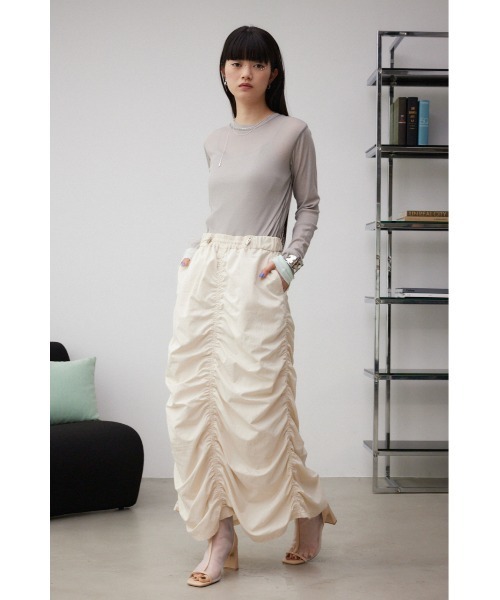 AZUL by moussy（アズールバイマウジー）の「カーゴロングスカート（スカート・レディース・ブラウン/オフホワイト/ブラック・SMALL/MEDIUM）」の5枚目の写真