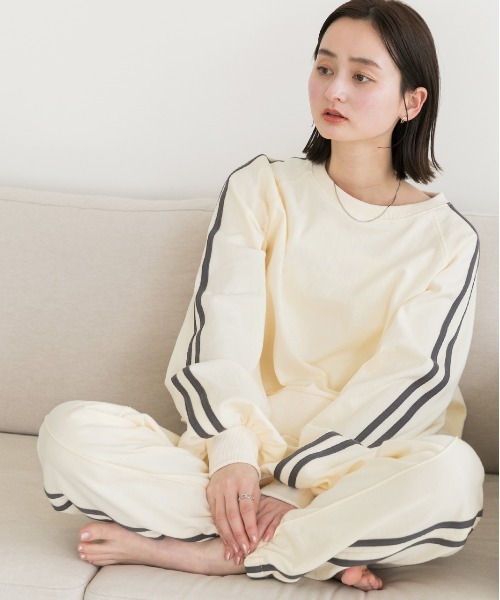 ad thie（アドティエ）の「ピンタック サイドラインジョガーパンツ（スウェットパンツ・レディース・アイボリー/オートミール/チャコール・FREE）」の22枚目の写真