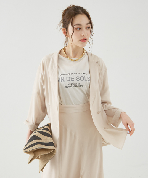 Rouge vif Anna(ルージュヴィフアンナ)の「エアリーシャツジャケット(テーラードジャケット・レディース・ブラウン/ブラック/アイボリー・フリー)」の7枚目の写真