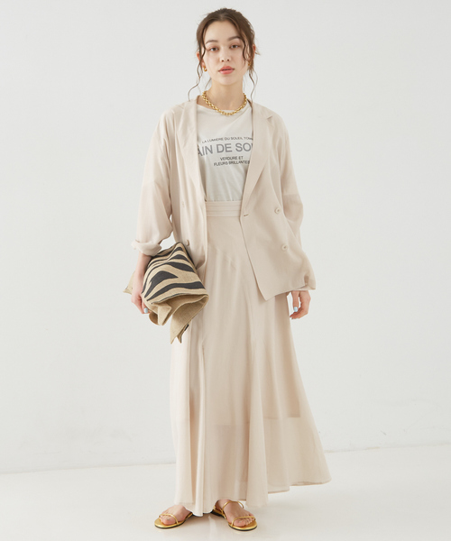 Rouge vif Anna(ルージュヴィフアンナ)の「エアリーシャツジャケット(テーラードジャケット・レディース・ブラウン/ブラック/アイボリー・フリー)」の19枚目の写真