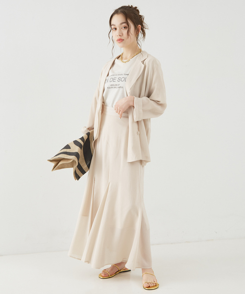 Rouge vif Anna(ルージュヴィフアンナ)の「エアリーシャツジャケット(テーラードジャケット・レディース・ブラウン/ブラック/アイボリー・フリー)」の20枚目の写真