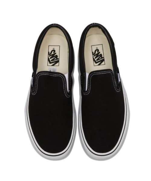 VANS(バンズ)の「【VANS】CLASSIC SLIP-ON(スリッポン・メンズ・ブラック×ホワイト/ブラック/ブラック系その他・26.5/28/27.5/27/26)」の4枚目の写真