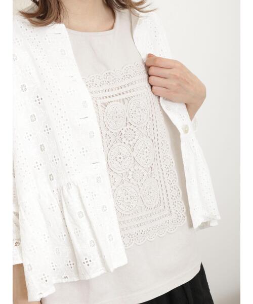 Samansa Mos2（サマンサ モスモス）の「パーツレース貼りカットソー（T