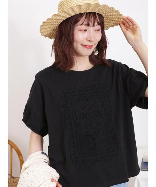 専用。パーツレース貼りカットソー サマンサモスモス 新品 Samansa Mos2（サマンサ モスモス）の「パーツレース貼りカットソー（T