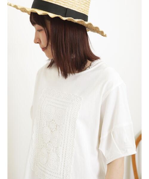 Samansa Mos2（サマンサ モスモス）の「パーツレース貼りカットソー（T