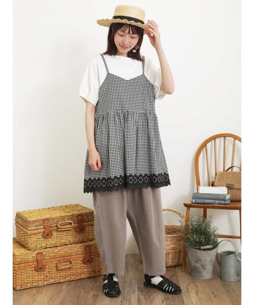 Samansa Mos2（サマンサ モスモス）の「パーツレース貼りカットソー（T