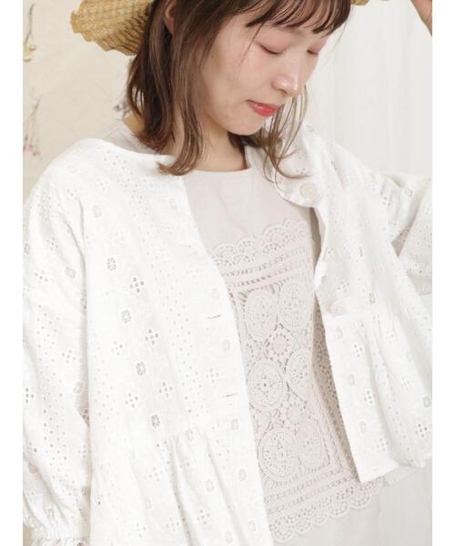 Samansa Mos2（サマンサ モスモス）の「パーツレース貼りカットソー（Tシャツ/カットソー・レディース・ベージュ/オフホワイト/ブラック・F）」の20枚目の写真