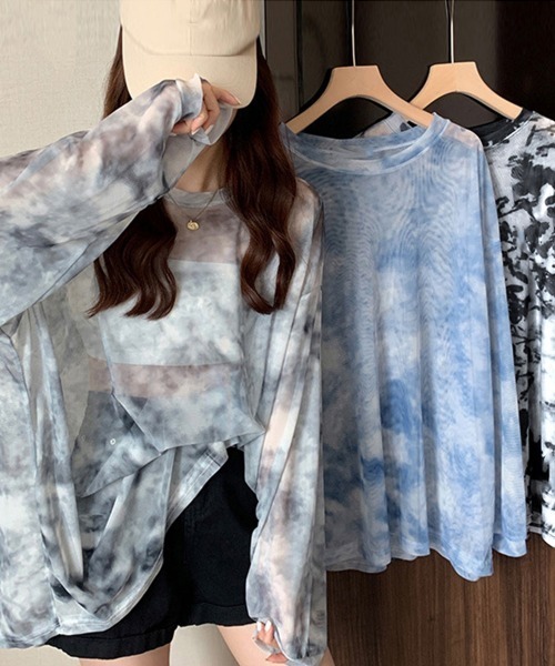 Miniministore(ミニミニストア)の「シースルー Tシャツ レディース 長袖(Tシャツ/カットソー・レディース・ブルー/ブラック/ライトグレー・FREE)」の4枚目の写真