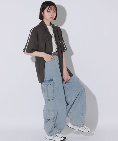 Anui(アニュイ)の「【UNISEX/2サイズ展開】カーゴイージーデニム(デニムパンツ・レディース・ライトブルー/ライトブラック・MEDIUM/SMALL)」の9枚目の写真