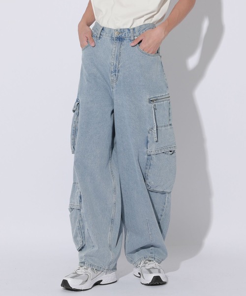 Anui(アニュイ)の「【UNISEX/2サイズ展開】カーゴイージーデニム(デニムパンツ・レディース・ライトブルー/ライトブラック・MEDIUM/SMALL)」の10枚目の写真