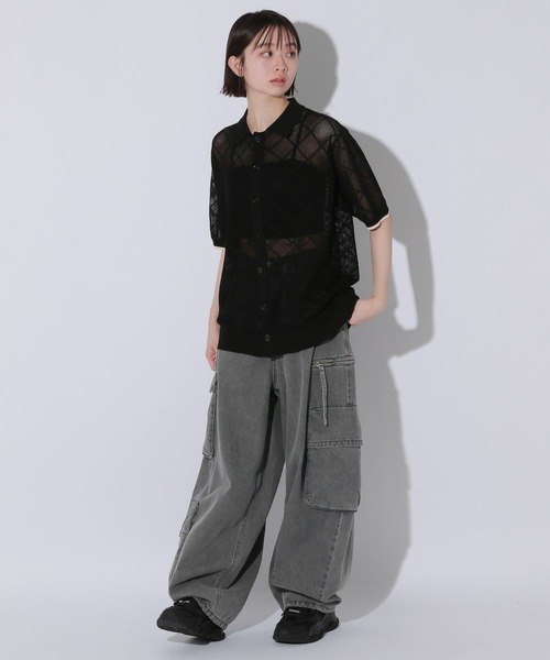 Anui(アニュイ)の「【UNISEX/2サイズ展開】カーゴイージーデニム(デニムパンツ・レディース・ライトブルー/ライトブラック・MEDIUM/SMALL)」の19枚目の写真