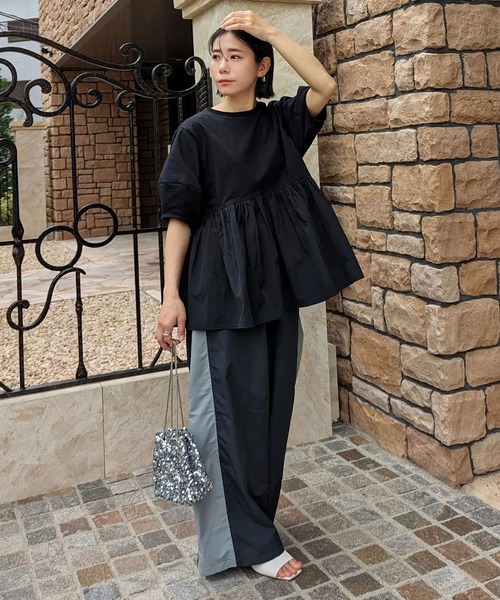 reca（レカ）の「パフスリーブペプラムプルオーバー（Tシャツ/カットソー・レディース・オフホワイト/ブルー/ブラック/ブルー系その他/ピンク系その他・FREE）」の15枚目の写真