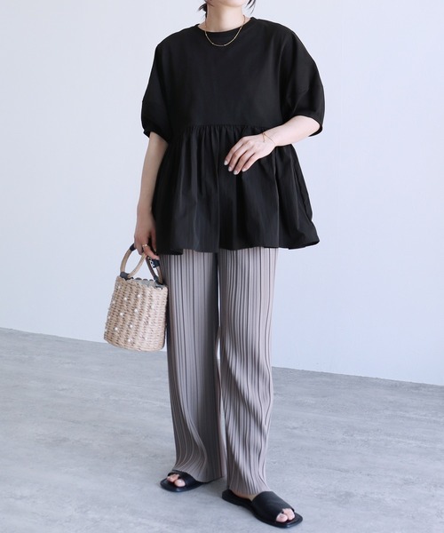 reca（レカ）の「パフスリーブペプラムプルオーバー（Tシャツ/カットソー・レディース・オフホワイト/ブルー/ブラック/ブルー系その他/ピンク系その他・FREE）」の20枚目の写真