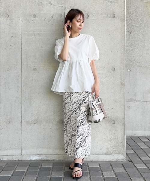 パフスリーブペプラムプルオーバー（Tシャツ/カットソー）｜reca（レカ