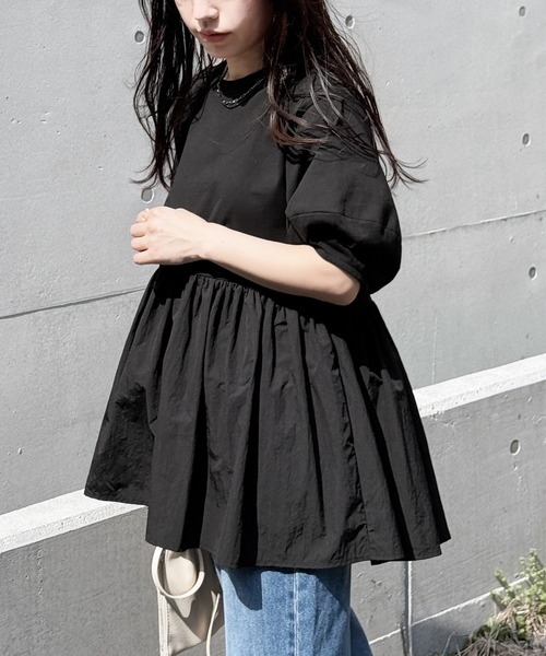 パフスリーブペプラムプルオーバー（Tシャツ/カットソー）｜reca（レカ