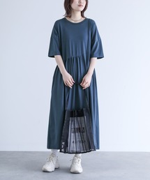 n'OrLABEL | 【機能素材】『ひんやりアシンメトリー切り替えワンピース』(ワンピース)