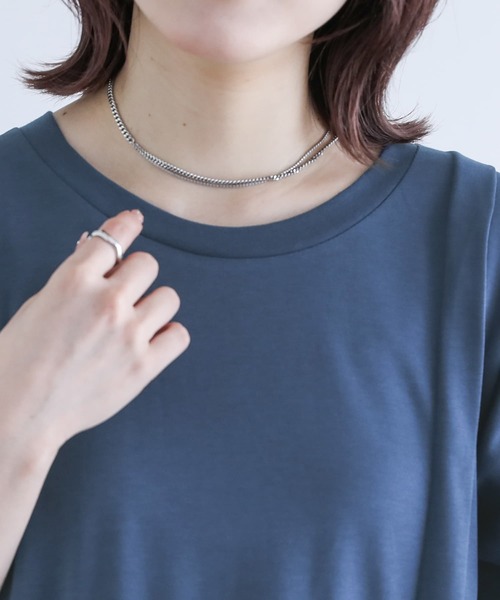 n'OrLABEL(ノアールレーベル)の「【機能素材】『アシンメトリー切り替えワンピース』(ワンピース・レディース・ライトカーキ/ダークブルー/ブラック・2/1)」の10枚目の写真