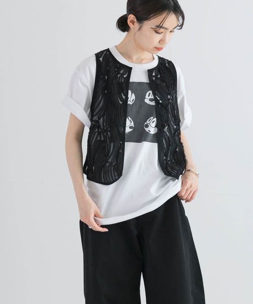 URBAN RESEARCH（アーバンリサーチ）の「レースジレ（シャツ/ブラウス・レディース・オフホワイト/ブラック・FREE）」の6枚目の写真