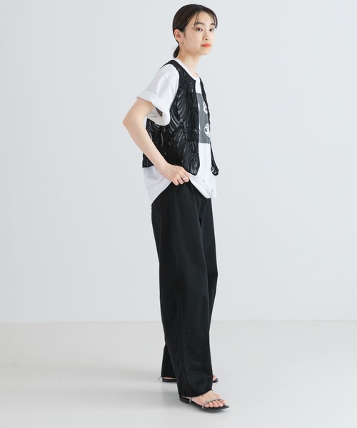 URBAN RESEARCH（アーバンリサーチ）の「レースジレ（シャツ/ブラウス・レディース・オフホワイト/ブラック・FREE）」の7枚目の写真