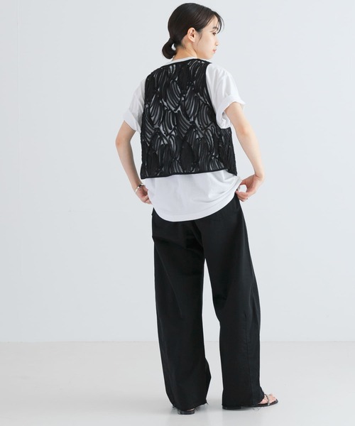 URBAN RESEARCH（アーバンリサーチ）の「レースジレ（シャツ/ブラウス・レディース・オフホワイト/ブラック・FREE）」の8枚目の写真