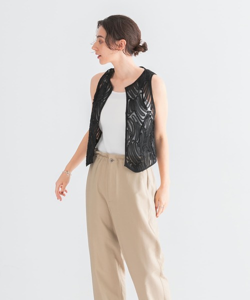 URBAN RESEARCH（アーバンリサーチ）の「レースジレ（シャツ/ブラウス・レディース・オフホワイト/ブラック・FREE）」の12枚目の写真