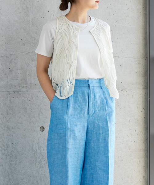 URBAN RESEARCH（アーバンリサーチ）の「レースジレ（シャツ/ブラウス・レディース・オフホワイト/ブラック・FREE）」の18枚目の写真