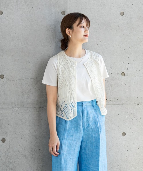 URBAN RESEARCH（アーバンリサーチ）の「レースジレ（シャツ/ブラウス・レディース・オフホワイト/ブラック・FREE）」の20枚目の写真