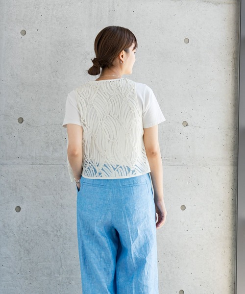 URBAN RESEARCH（アーバンリサーチ）の「レースジレ（シャツ/ブラウス・レディース・オフホワイト/ブラック・FREE）」の21枚目の写真