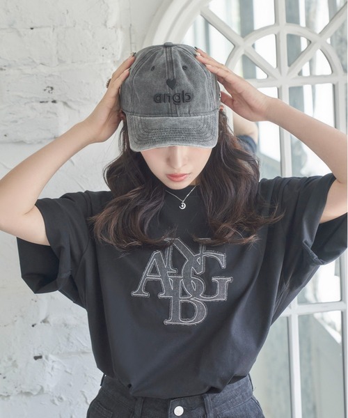 ANDGEEBEE（アンジービー）の「ケミカルウォッシュロゴキャップ（キャップ・レディース・ブルー/ブラック・FREE）」の3枚目の写真
