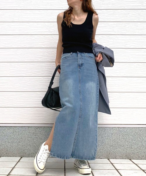 Q(キュー)の「ノースリニット(タンクトップ・レディース・アイボリー/ブラック/ホワイト系その他・MEDIUM)」の14枚目の写真