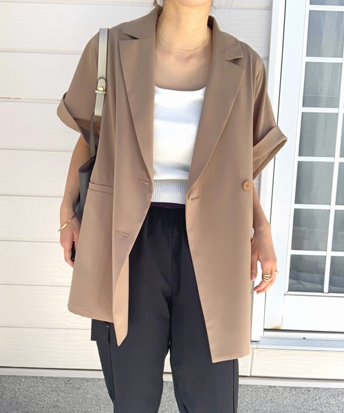 Q(キュー)の「ノースリニット(タンクトップ・レディース・アイボリー/ブラック/ホワイト系その他・MEDIUM)」の13枚目の写真