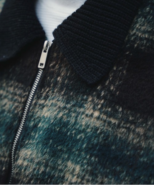 Noen（ノエン）の「オンブレチェックブルゾン（ダウンジャケット