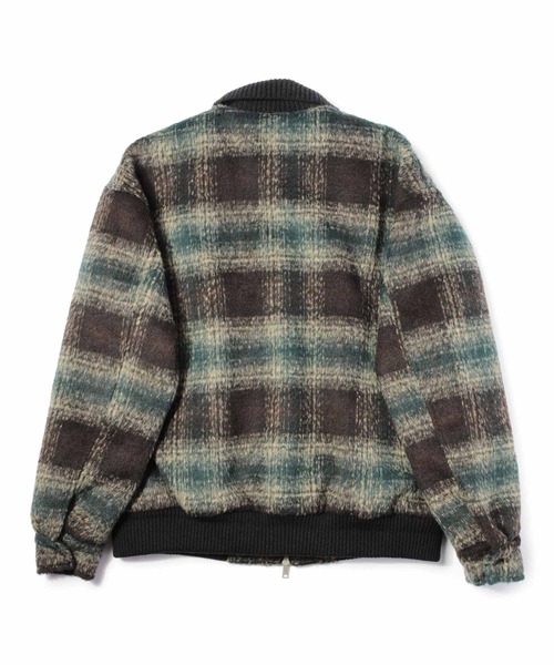 【noen】オンブレチェックブルゾン Noen（ノエン）の「オンブレチェックブルゾン（ダウンジャケット