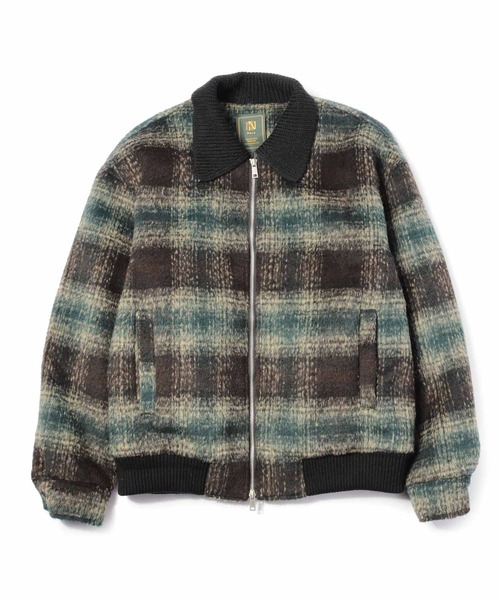 Noen（ノエン）の「オンブレチェックブルゾン（ダウンジャケット