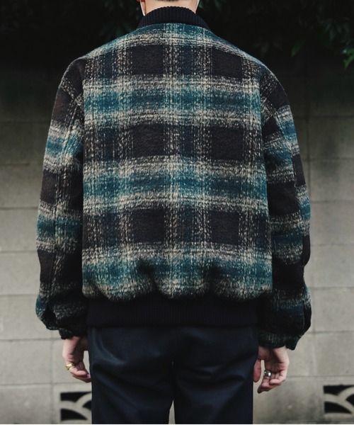 Noen（ノエン）の「オンブレチェックブルゾン（ダウンジャケット
