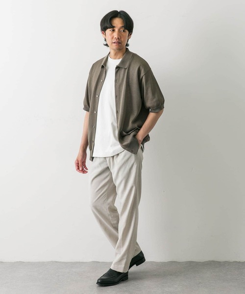 URBAN RESEARCH DOORS（アーバンリサーチドアーズ）の「リネンライク シャツカーディガン（カーディガン/ボレロ・メンズ・ブラック/ブルー/モカ・LARGE/MEDIUM）」の6枚目の写真