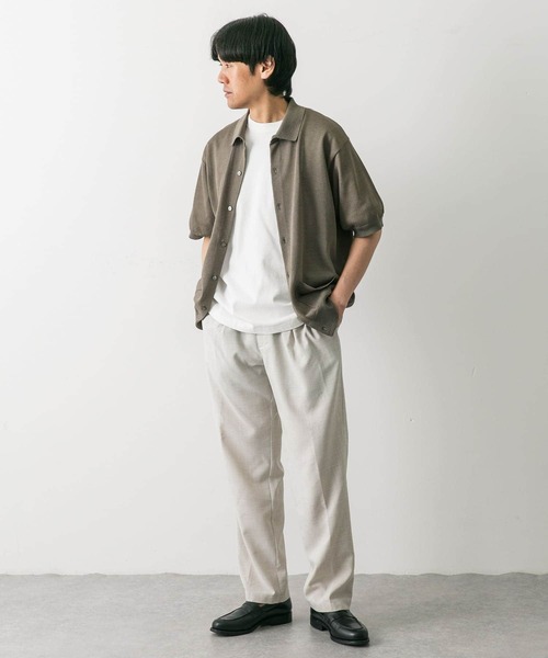 URBAN RESEARCH DOORS（アーバンリサーチドアーズ）の「リネンライク シャツカーディガン（カーディガン/ボレロ・メンズ・ブラック/ブルー/モカ・LARGE/MEDIUM）」の7枚目の写真