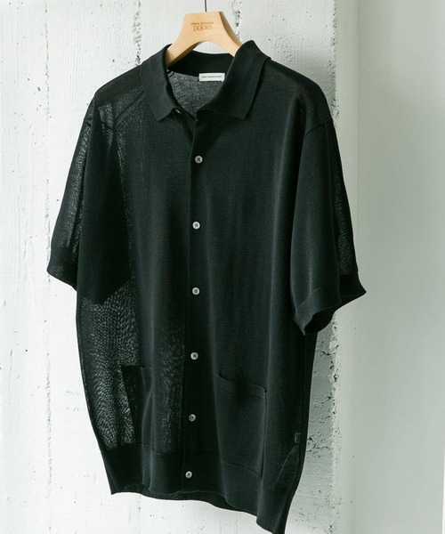 URBAN RESEARCH DOORS（アーバンリサーチドアーズ）の「リネンライク シャツカーディガン（カーディガン/ボレロ・メンズ・ブラック/ブルー/モカ・LARGE/MEDIUM）」の15枚目の写真