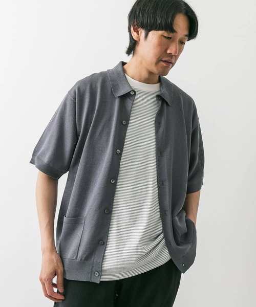 URBAN RESEARCH DOORS（アーバンリサーチドアーズ）の「リネンライク シャツカーディガン（カーディガン/ボレロ・メンズ・ブラック/ブルー/モカ・LARGE/MEDIUM）」の18枚目の写真