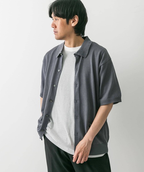 URBAN RESEARCH DOORS（アーバンリサーチドアーズ）の「リネンライク シャツカーディガン（カーディガン/ボレロ・メンズ・ブラック/ブルー/モカ・LARGE/MEDIUM）」の19枚目の写真