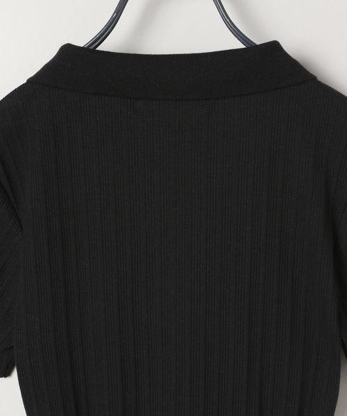 JEANASIS（ジーナシス）の「【Les Fleurs】ポロボディースーツ/127722（ポロシャツ・レディース・グレー/ブラック・FREE）」の5枚目の写真