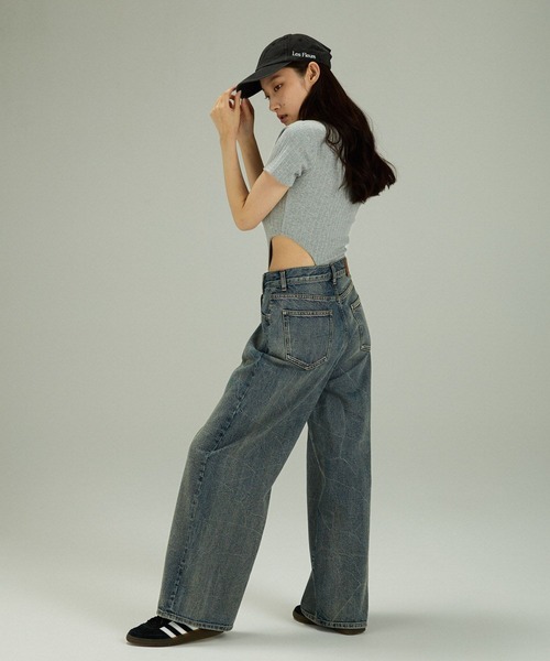 JEANASIS（ジーナシス）の「【Les Fleurs】ポロボディースーツ/127722（ポロシャツ・レディース・グレー/ブラック・FREE）」の21枚目の写真